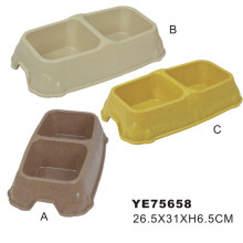 Colorful China Supplier Double Plastic Dog Bowl (YE75658)